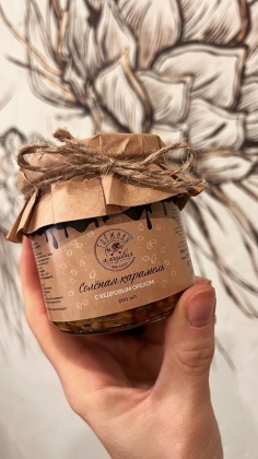 Фото Соленая карамель с кедровым орехом, 200 мл.